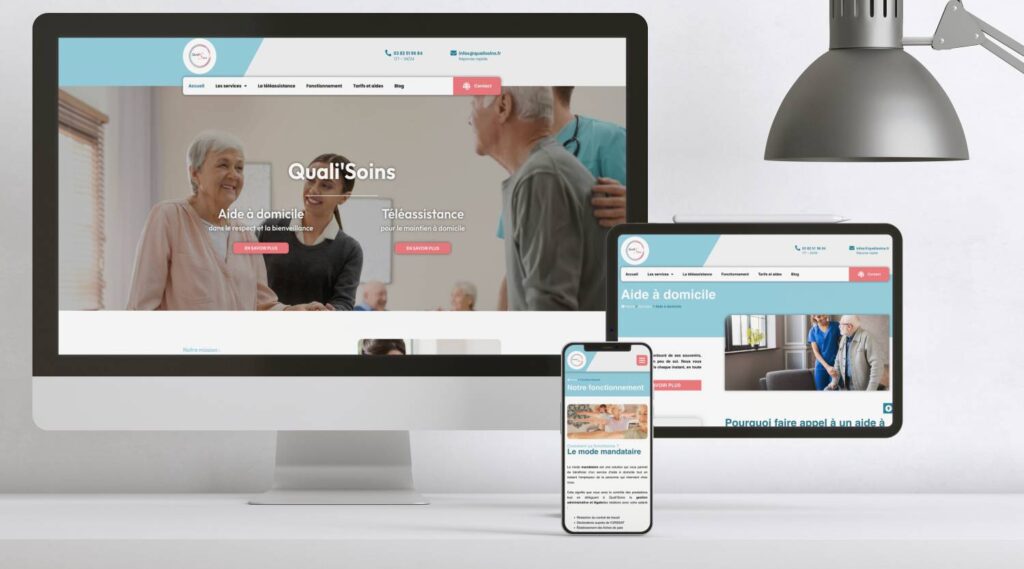 Réalisation du site de Quali'Soins par Domino Com