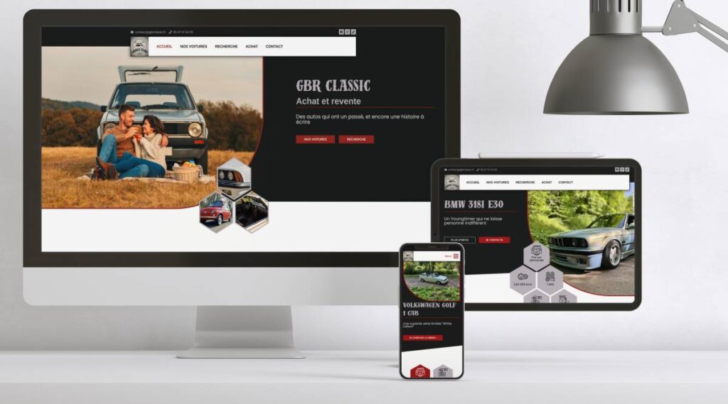 Création du site GBR Classic par Domino Com