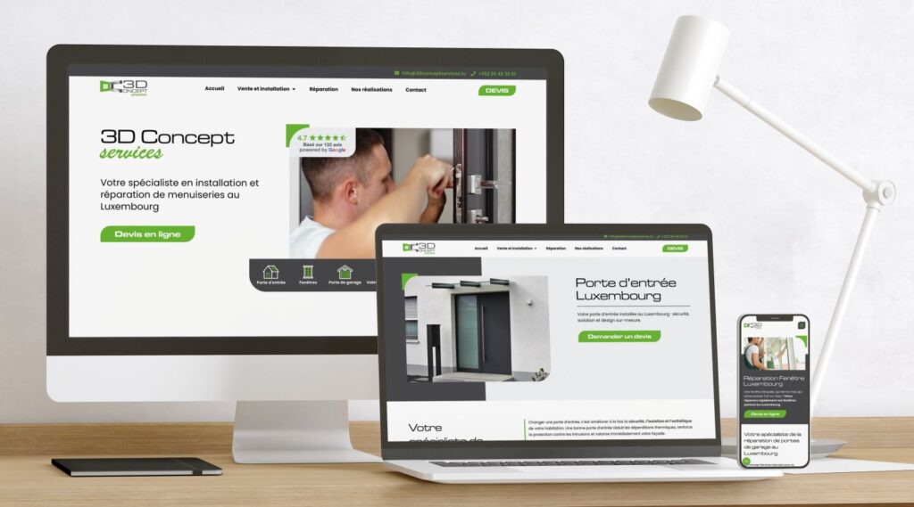 Création d'un site internet pour 3D Concept Services - Domino Com